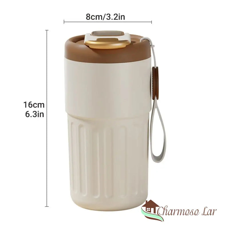 Copo Térmico 450ml Inteligente com Tampa Premium
