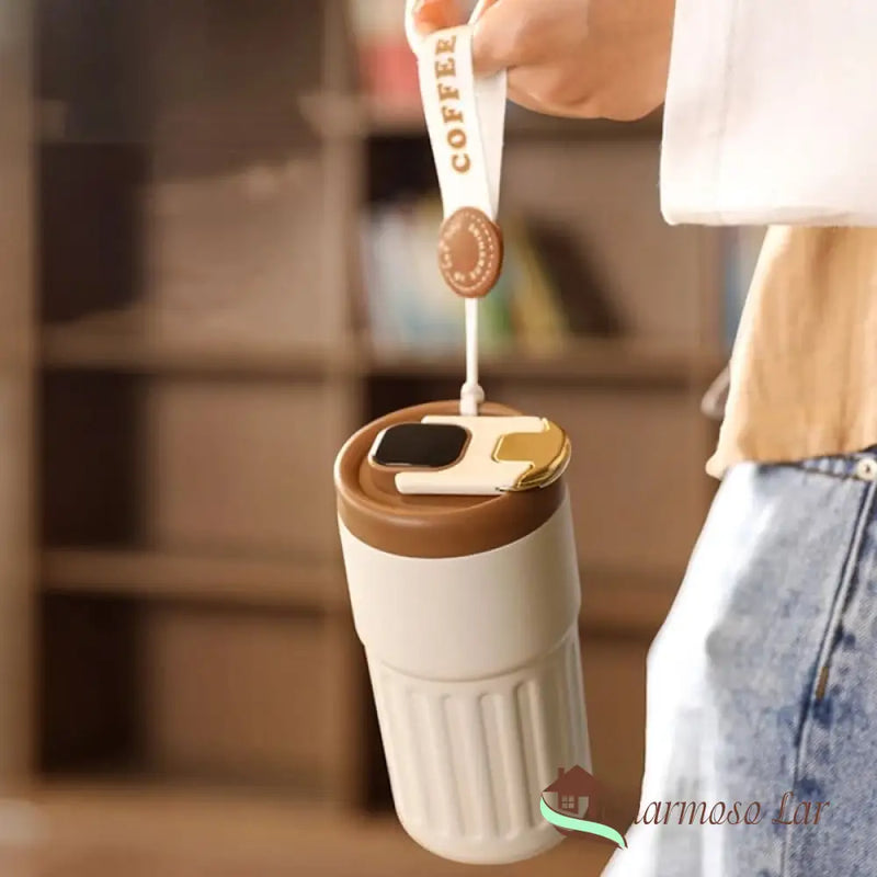 Copo Térmico 450ml Inteligente com Tampa Premium