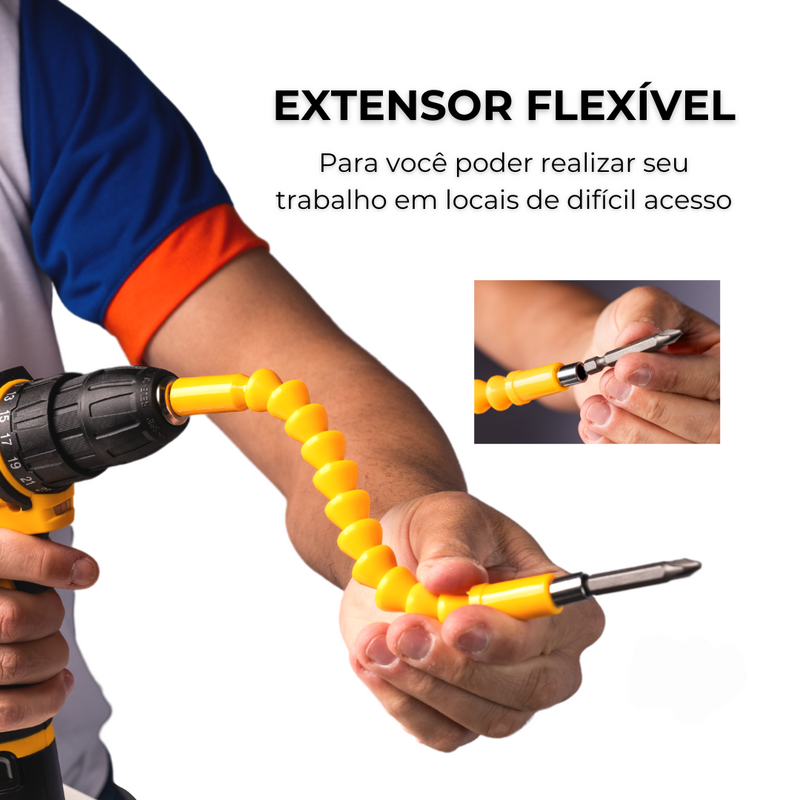 Parafusadeira Elétrica PowerPro a Bateria com Kit de Acessórios