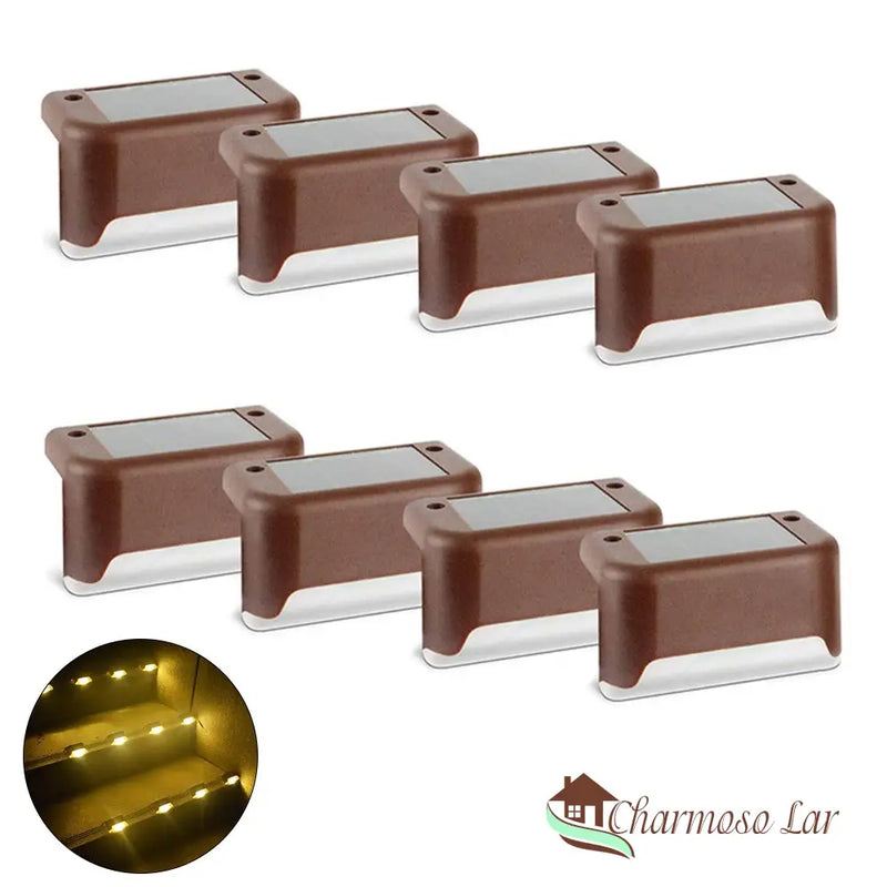 Luminária de Led Solar para Jardim À Prova d'água Compacta