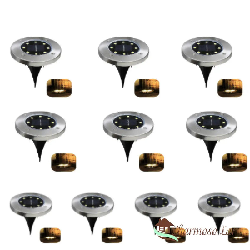 Luminária de Led Solar para Jardim À Prova d'água Embutida