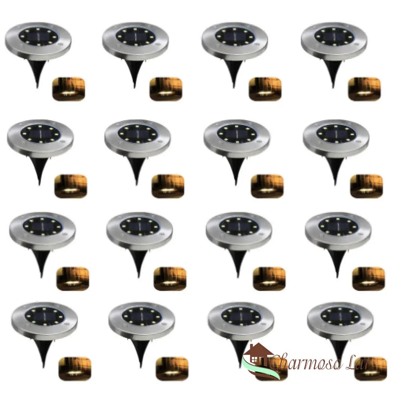 Luminária de Led Solar para Jardim À Prova d'água Embutida