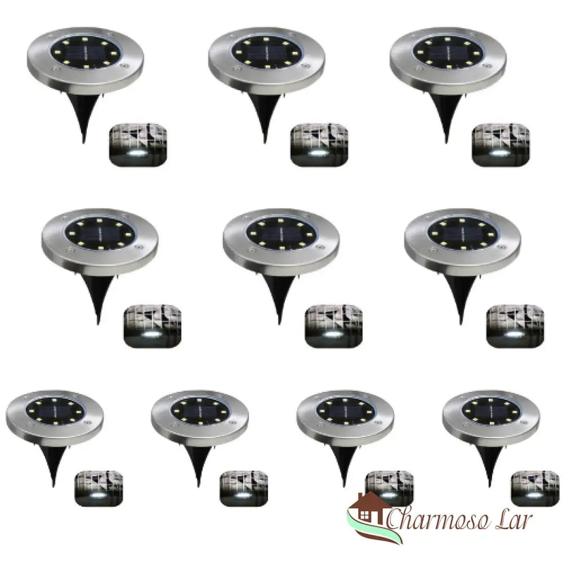 Luminária de Led Solar para Jardim À Prova d'água Embutida
