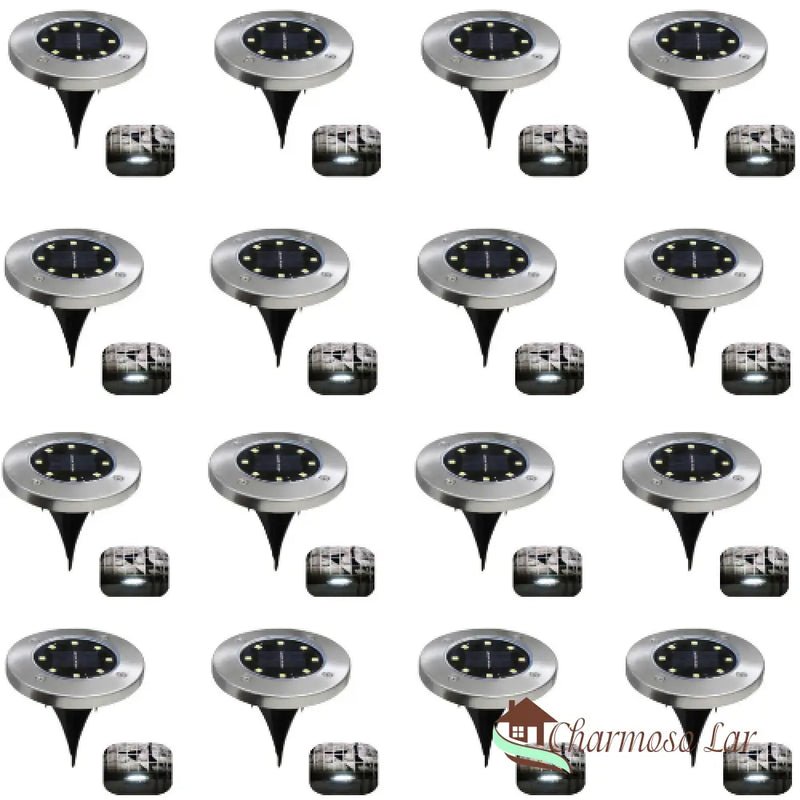 Luminária de Led Solar para Jardim À Prova d'água Embutida