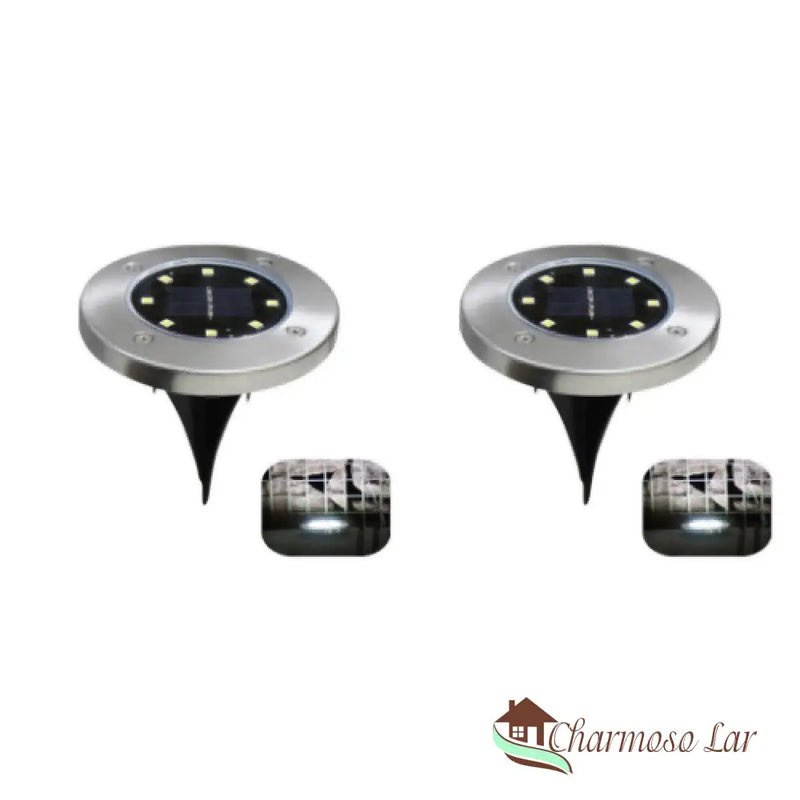 Luminária de Led Solar para Jardim À Prova d'água Embutida