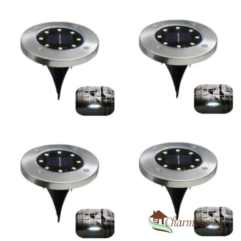 Luminária de Led Solar para Jardim À Prova d'água Embutida