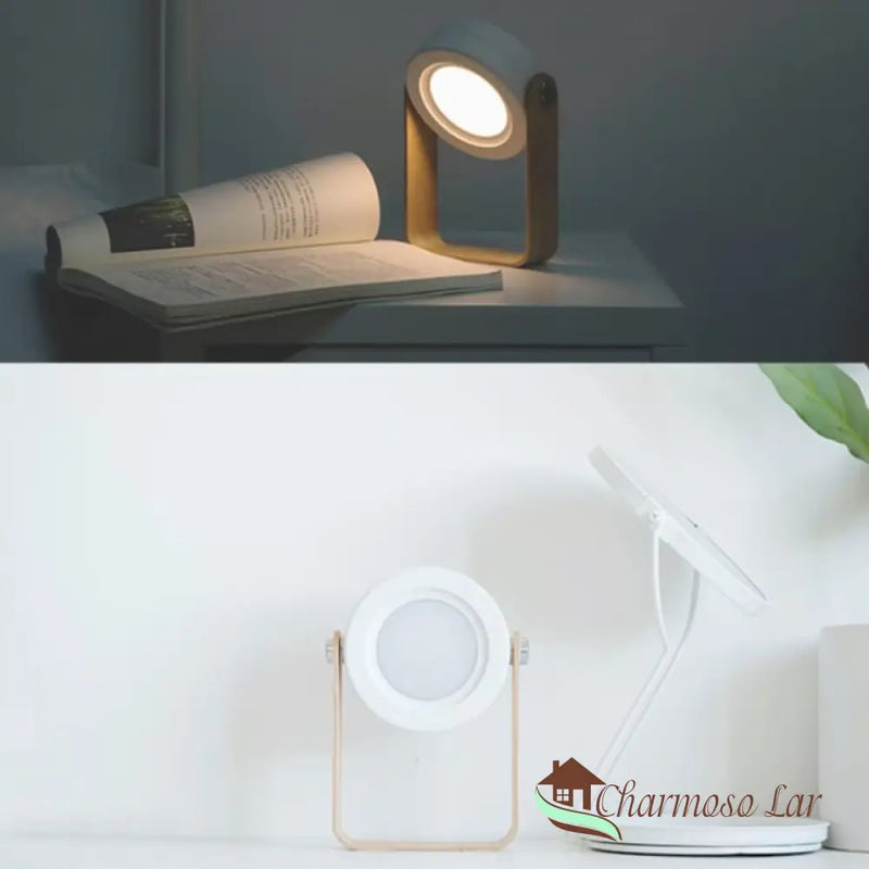 Luminária de Mesa LED com Alça Luminária de Leitura